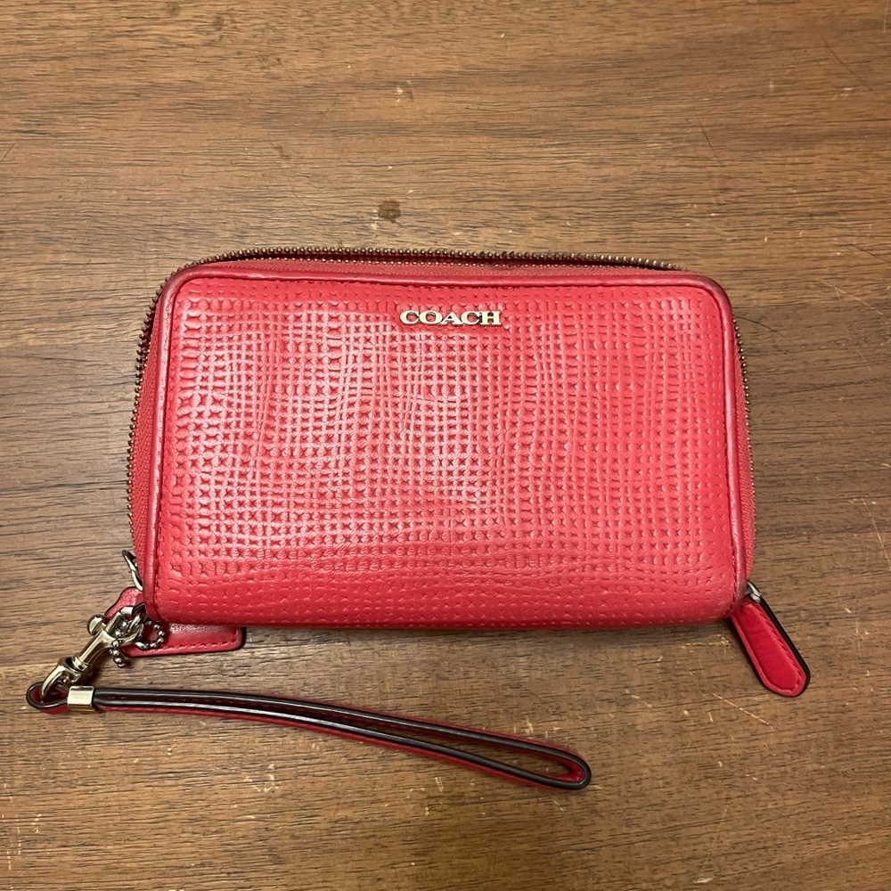 Coach pink Wristlet Wallet
